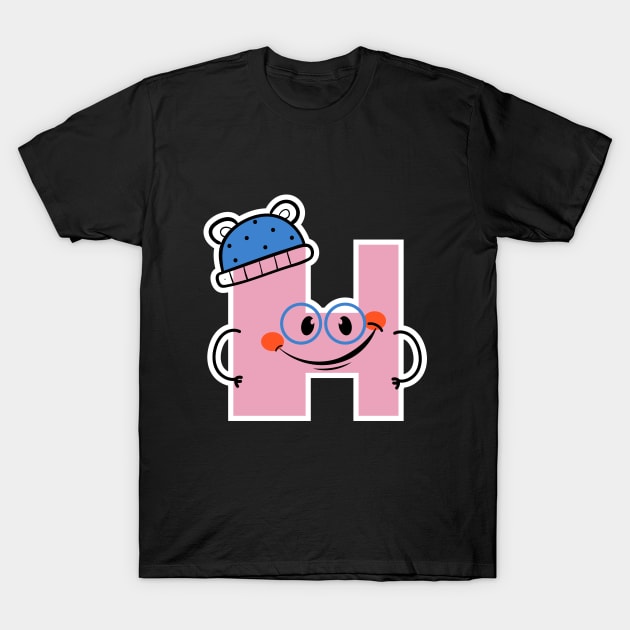 Funny Initial Letter H - Creative Monogram T-Shirt by WeAreTheWorld